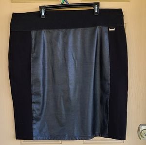 Calvin Klein Power Stretch Faux Leather Skirt